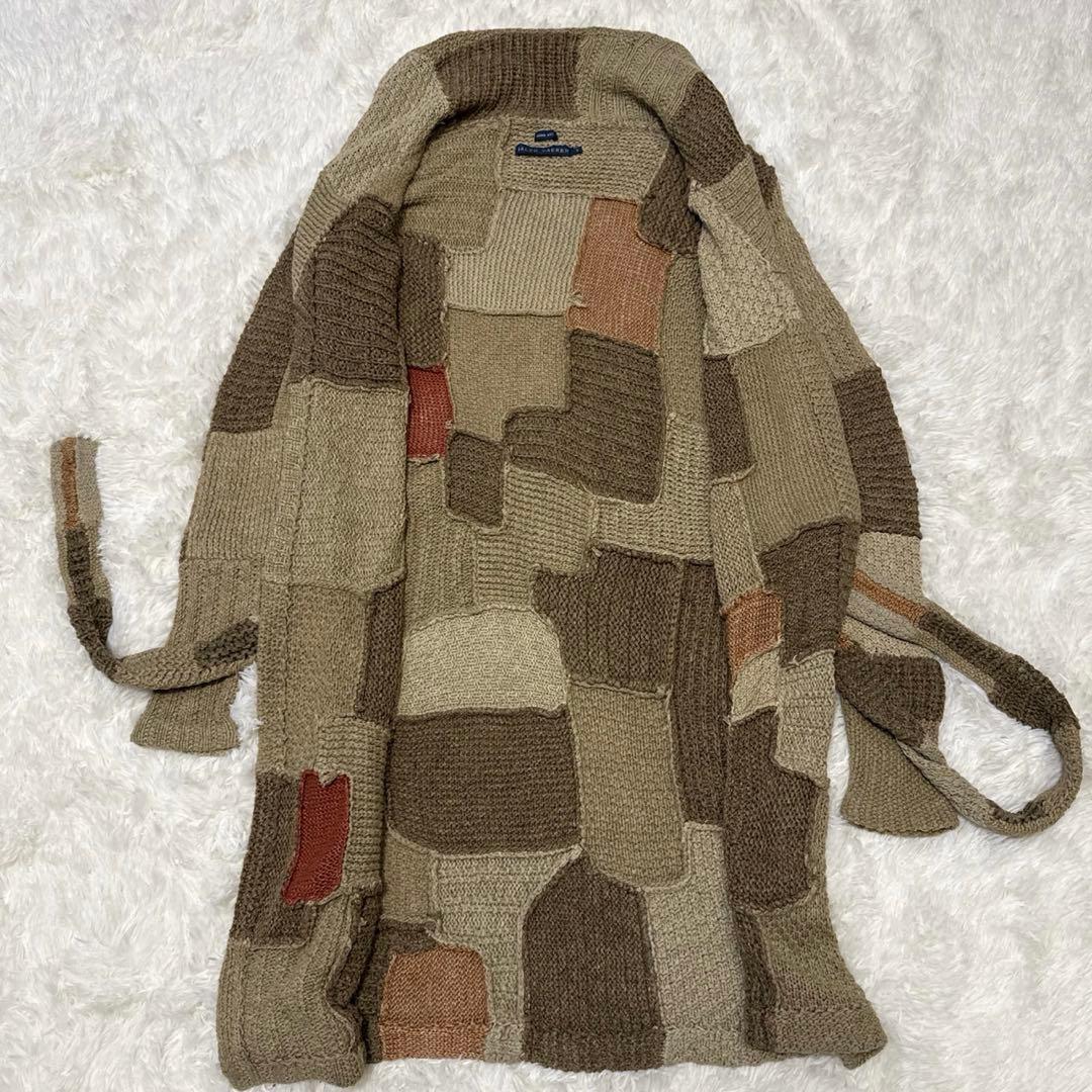 【希少】ラルフローレン　ガウン　シルク　手編み　パッチワーク　Ｓ　ハンドニット