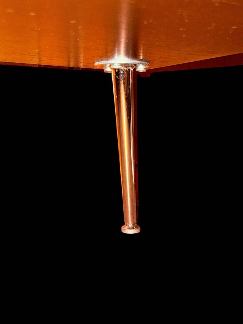 モダン 曲げ木センターローテーブル　ガラス天板