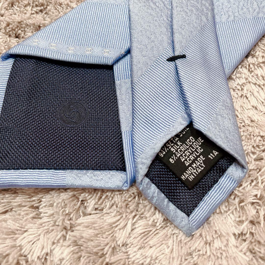 【はる】高級　CHANEL シャネル　ココマーク　ネクタイ　ストライプ