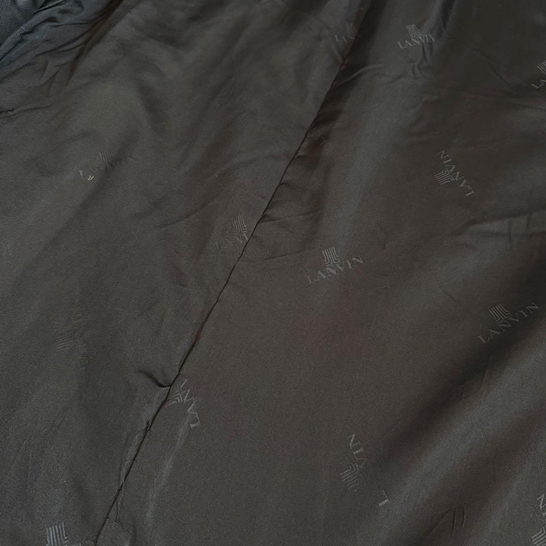 ランバン ブラックミンク ファーコート リアルファー 袖太 ボリューム 艶◎