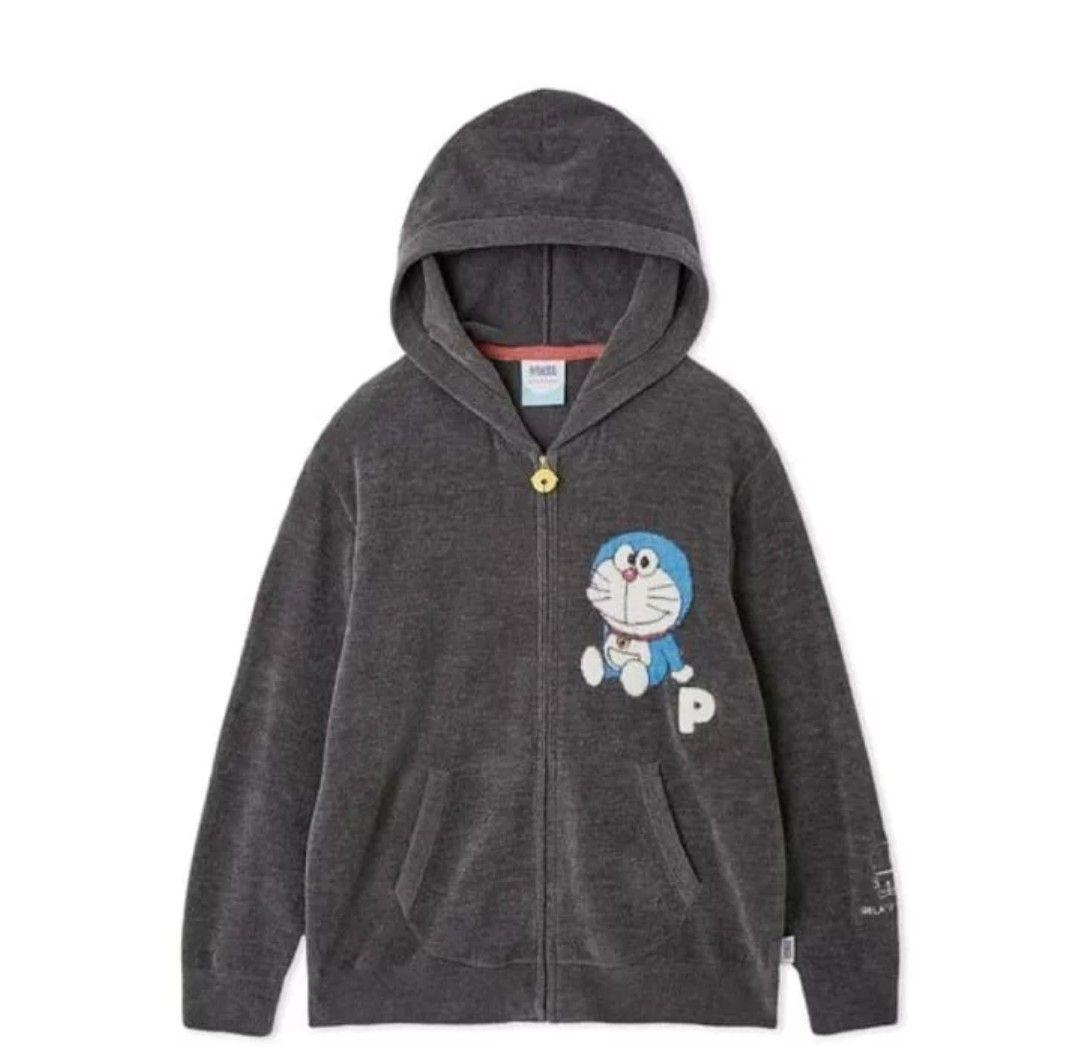 ジェラートピケ　ドラえもん　パーカー　チャコールグレー