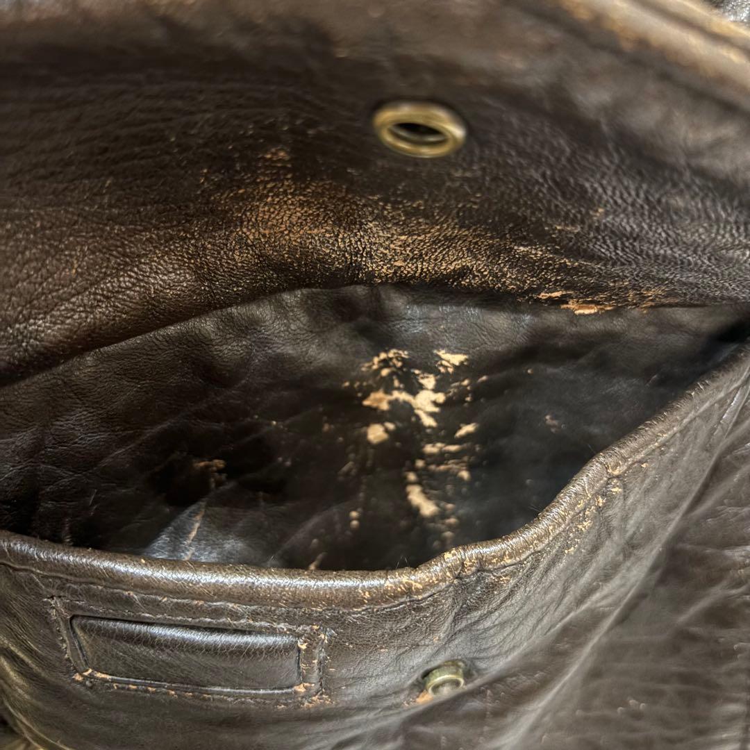 AVIREX A-2 フライトジャケット　ラムレザー　刺繍　短丈　90s M