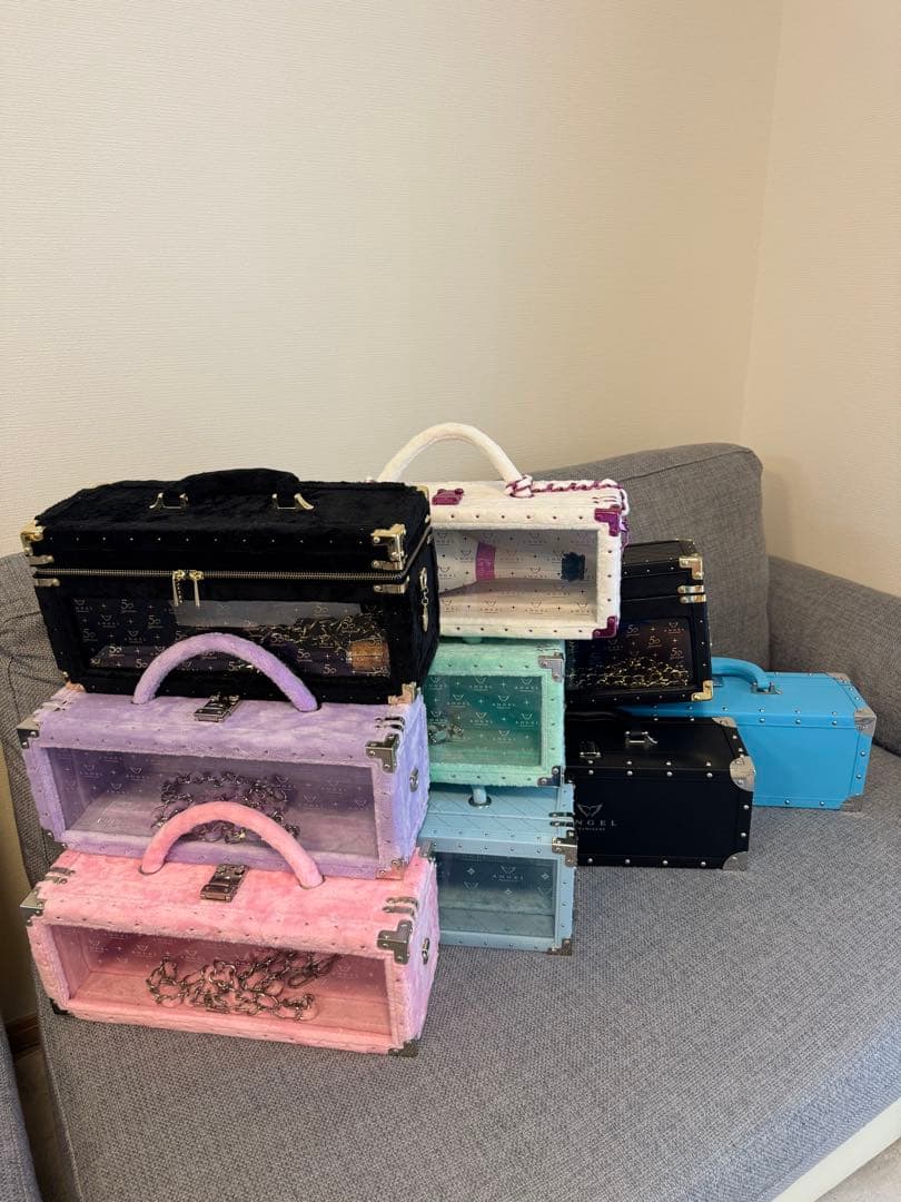 [なぎさ]エンジェルシャンパン 【空箱】全9箱(ファー5箱レザー4箱)