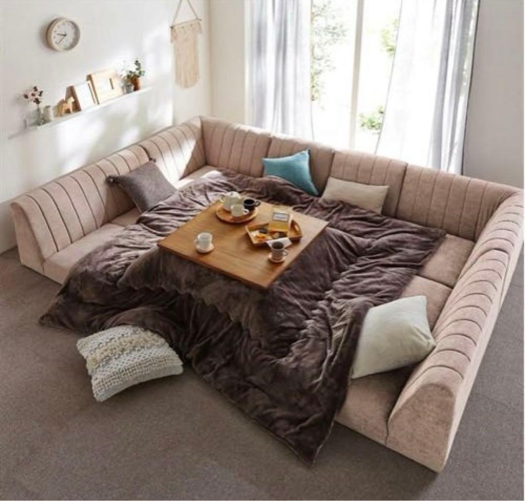 【美品】ベージュ ローソファ ベルメゾン　組み合わせて使える