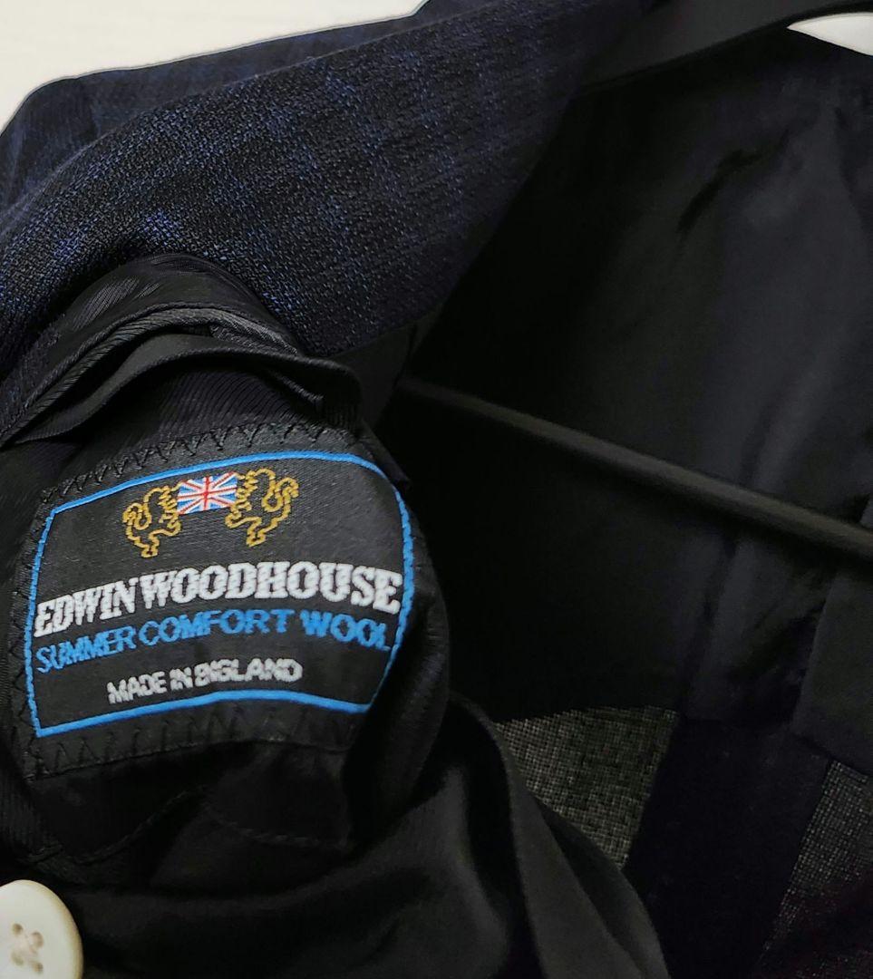 じ*ら様 トゥモローランド　メンズ　スーツ　濃紺ブルー×ブラック　チェック