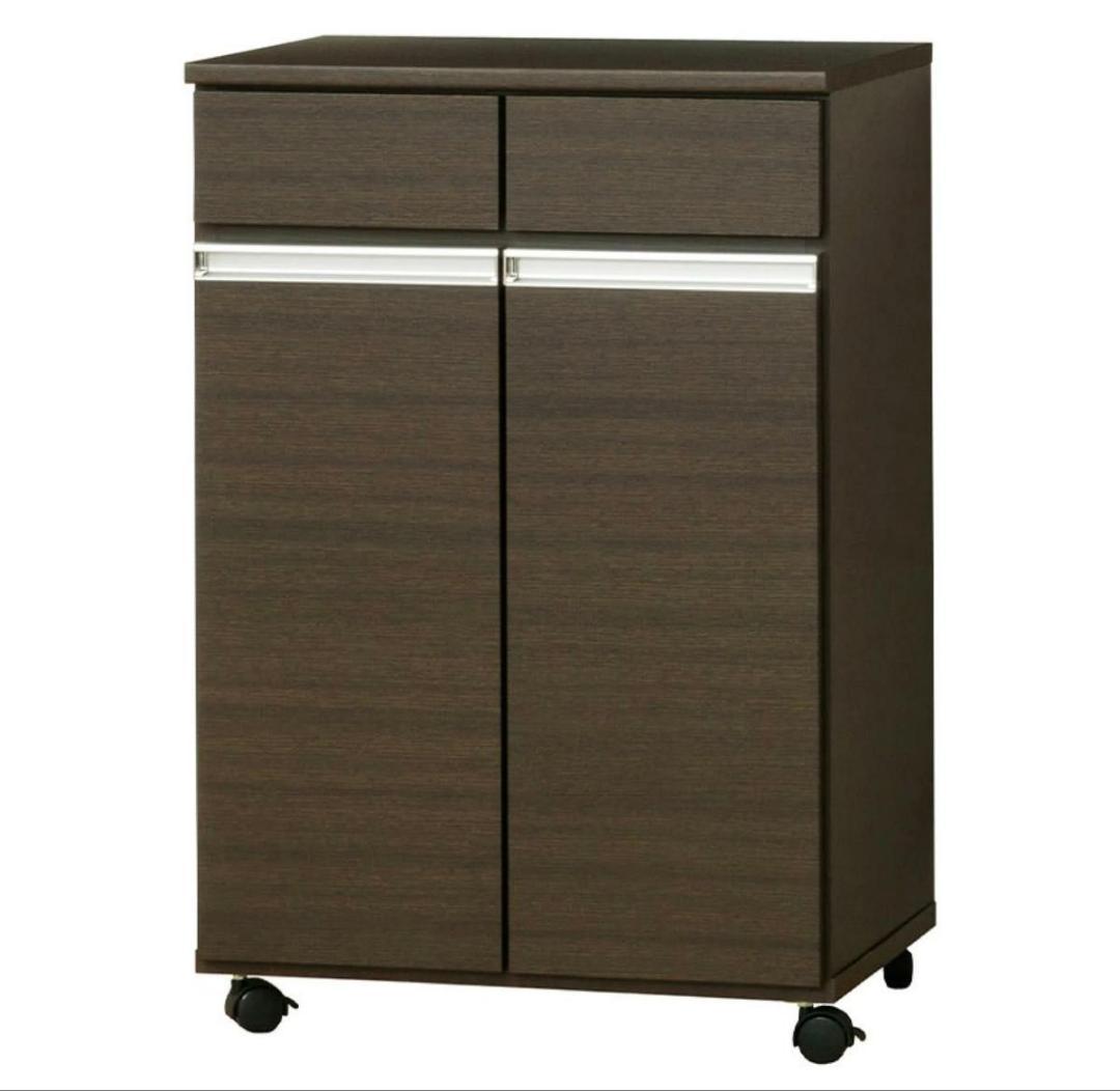 【ほぼ新品】クロシオ 分別 ダイニングダストボックス 2D 木目ブラウン 2分別