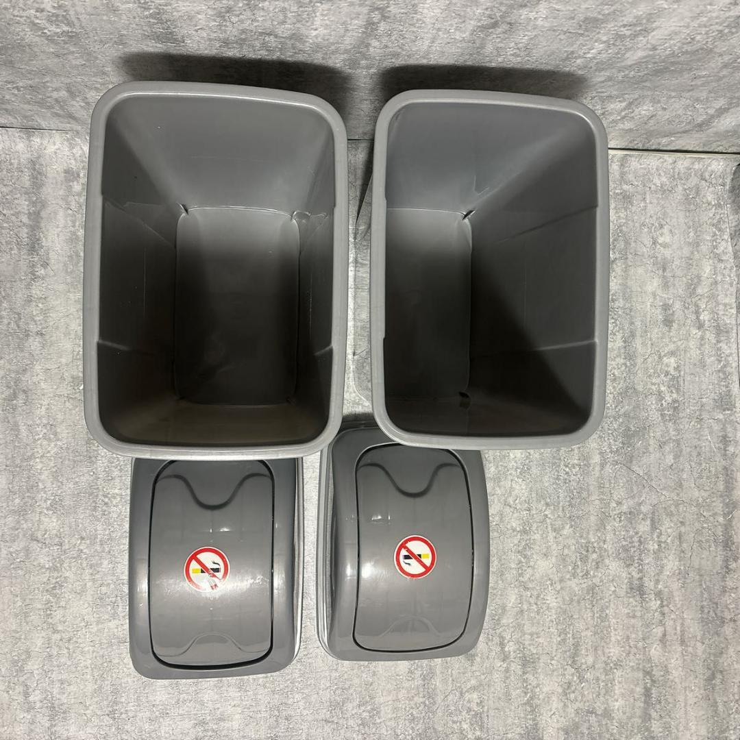 【ほぼ新品】クロシオ 分別 ダイニングダストボックス 2D 木目ブラウン 2分別