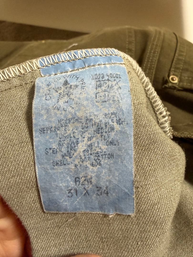 値下げUSA製 W31×34 90s Carhartt モスグリーン ダブルニー