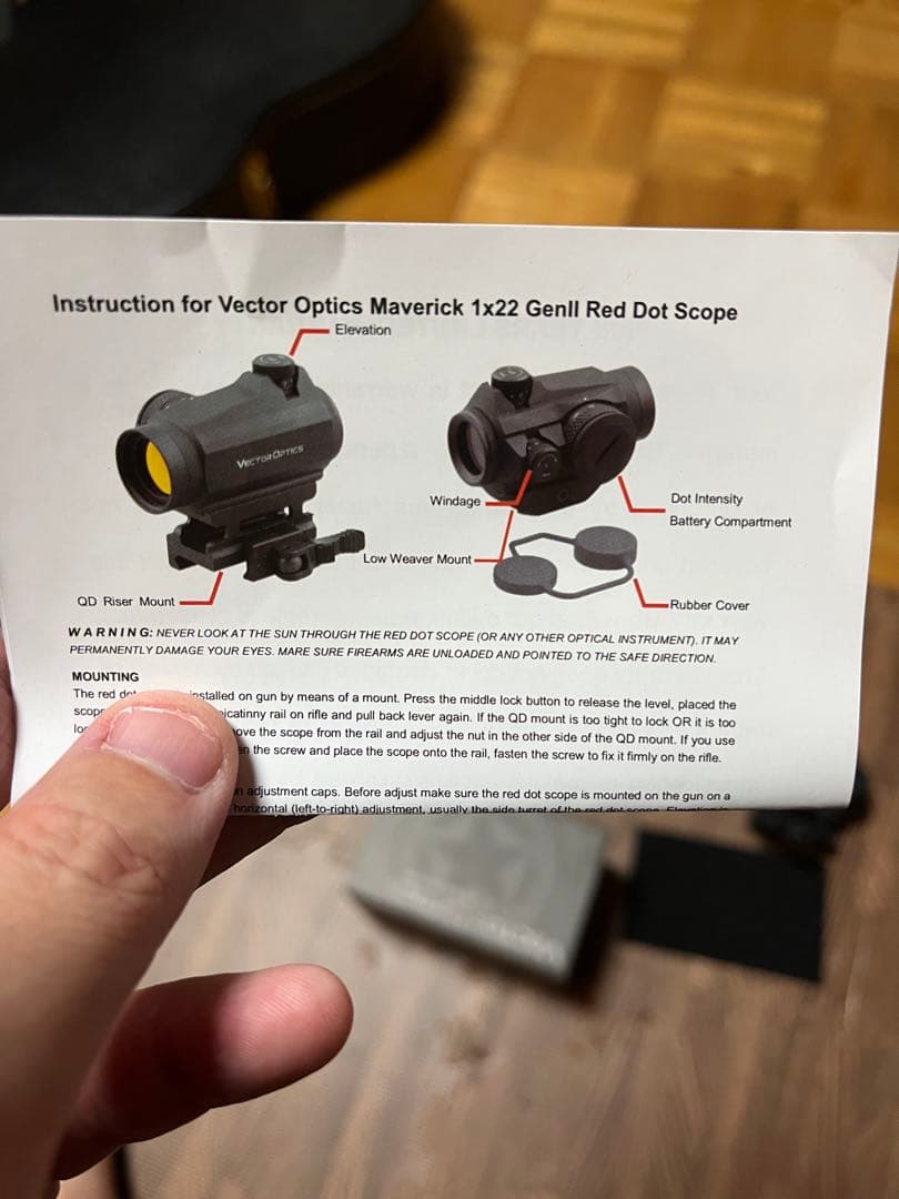 41pxモノリス、VectorOpticsMaverick 1x22 Genll