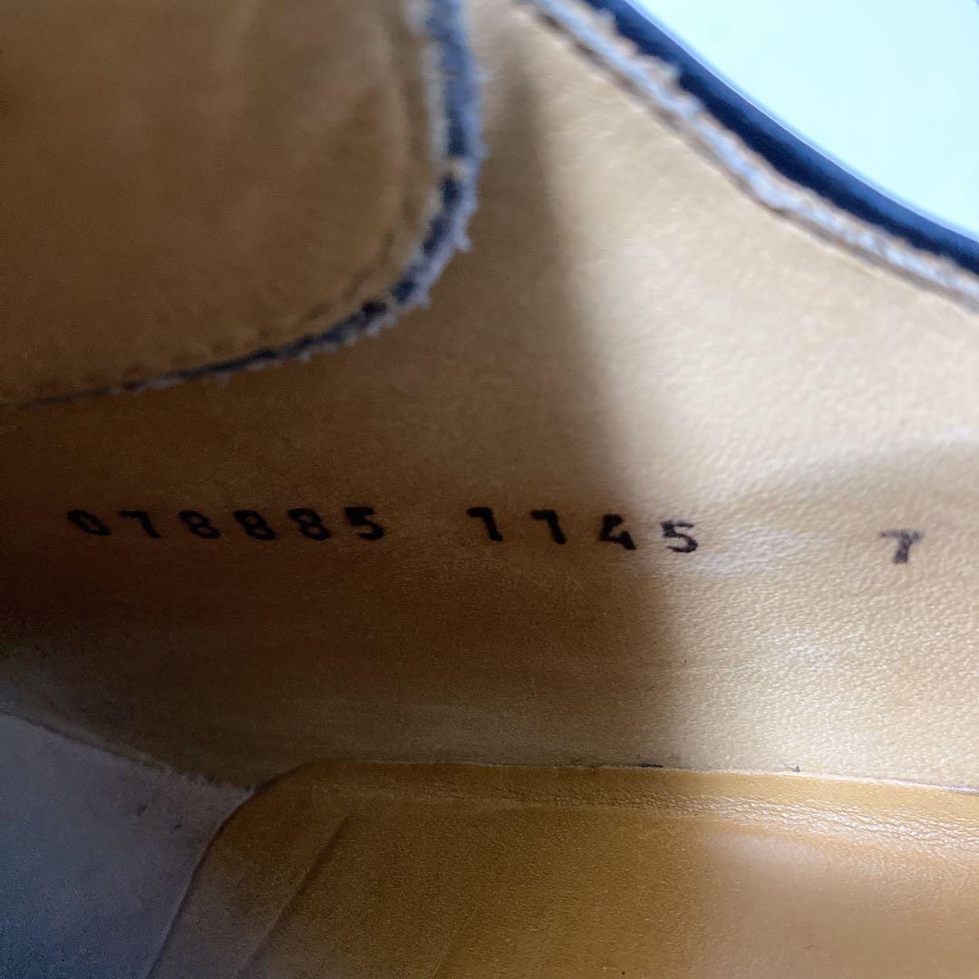 美品 バーウィック ビジネスシューズ メダリオン 黒 ダイナイト 本革 26