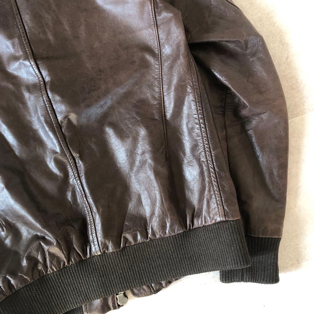 Lサイズの良品！✨ SHIPS JET BLUE A−2 レザージャケット 牛革