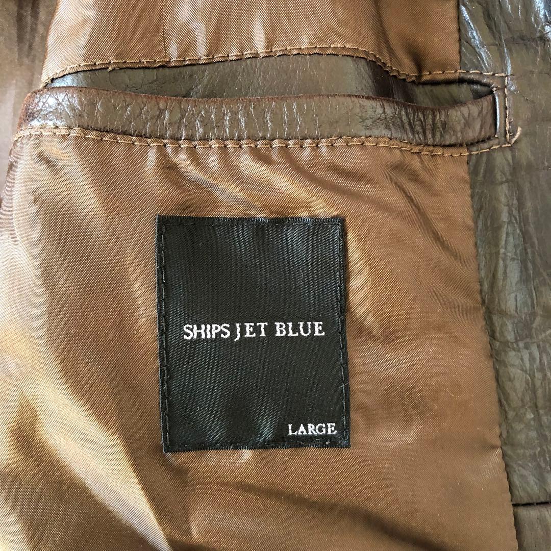 Lサイズの良品！✨ SHIPS JET BLUE A−2 レザージャケット 牛革
