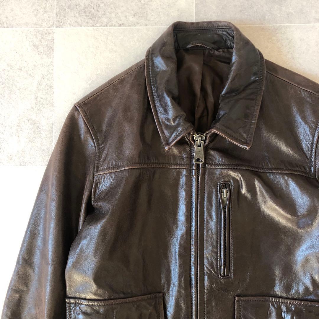 Lサイズの良品！✨ SHIPS JET BLUE A−2 レザージャケット 牛革