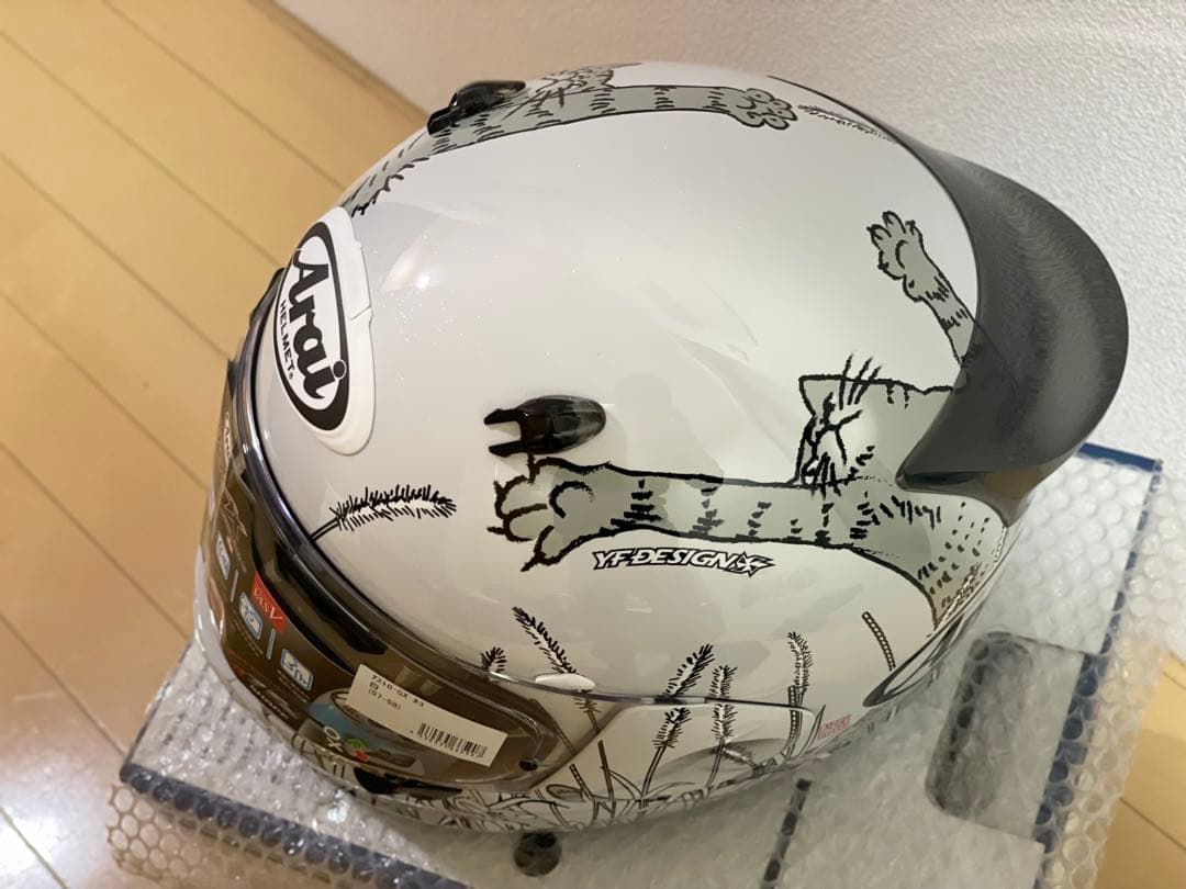 Arai アストロ-GX NEKOフルフェイス ヘルメット 57-58 白