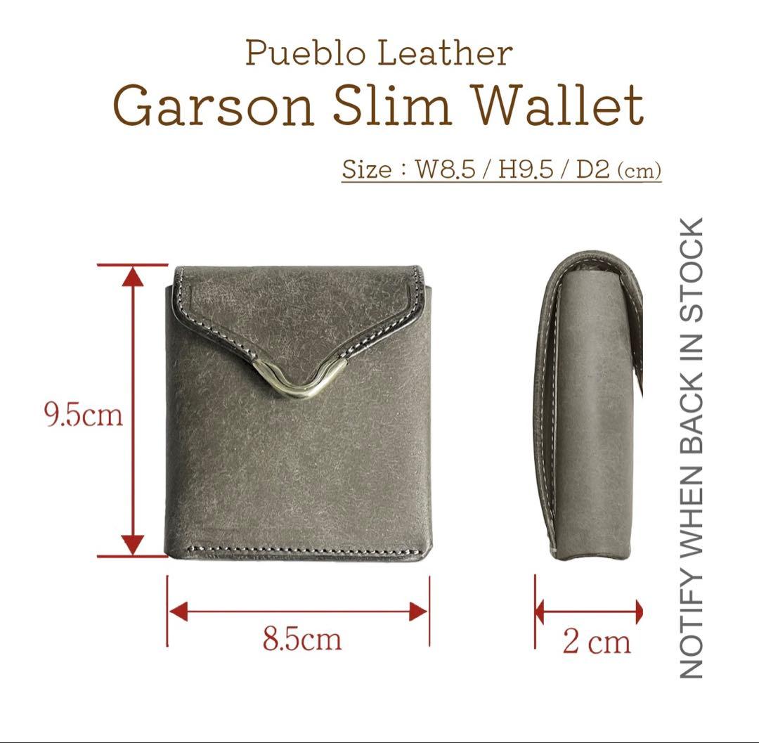 （未使用）池之端銀革店 Cramp プエブロ ギャルソンスリムウォレット
