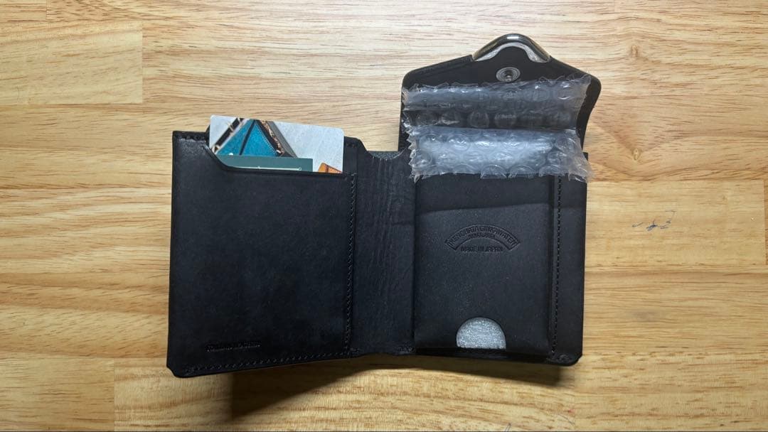 （未使用）池之端銀革店 Cramp プエブロ ギャルソンスリムウォレット