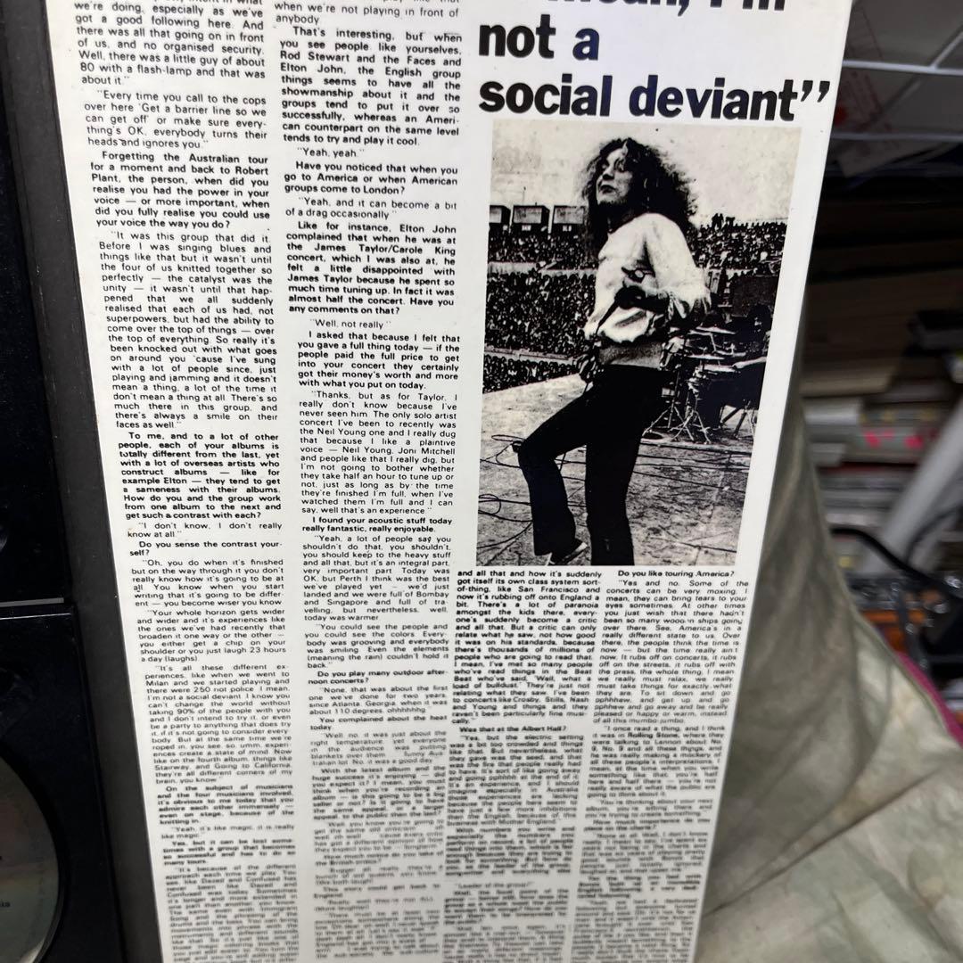 Led Zeppelin レッド・ツェッペリン Australia 1972