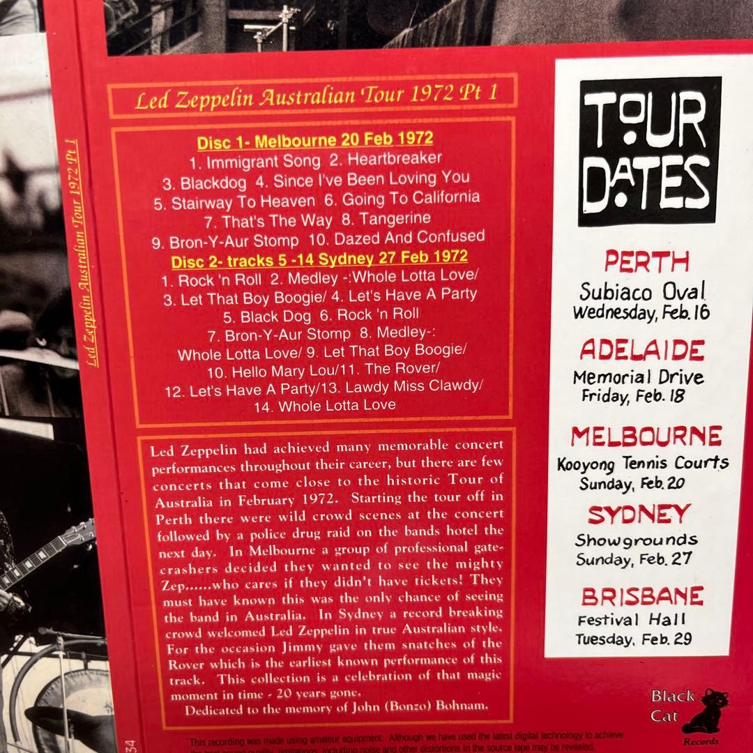 Led Zeppelin レッド・ツェッペリン Australia 1972
