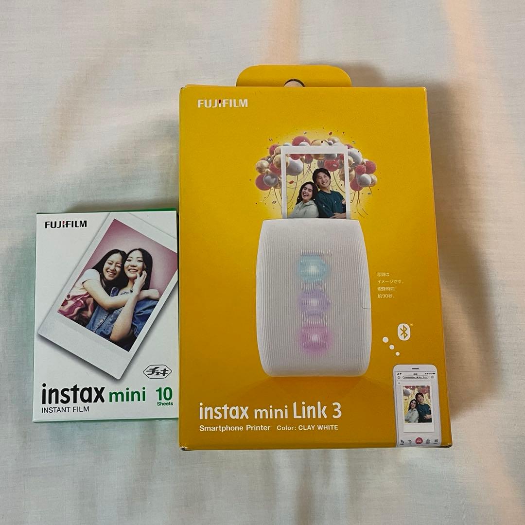 instax mini Link3 スマホチェキプリンター3 クレイホワイト