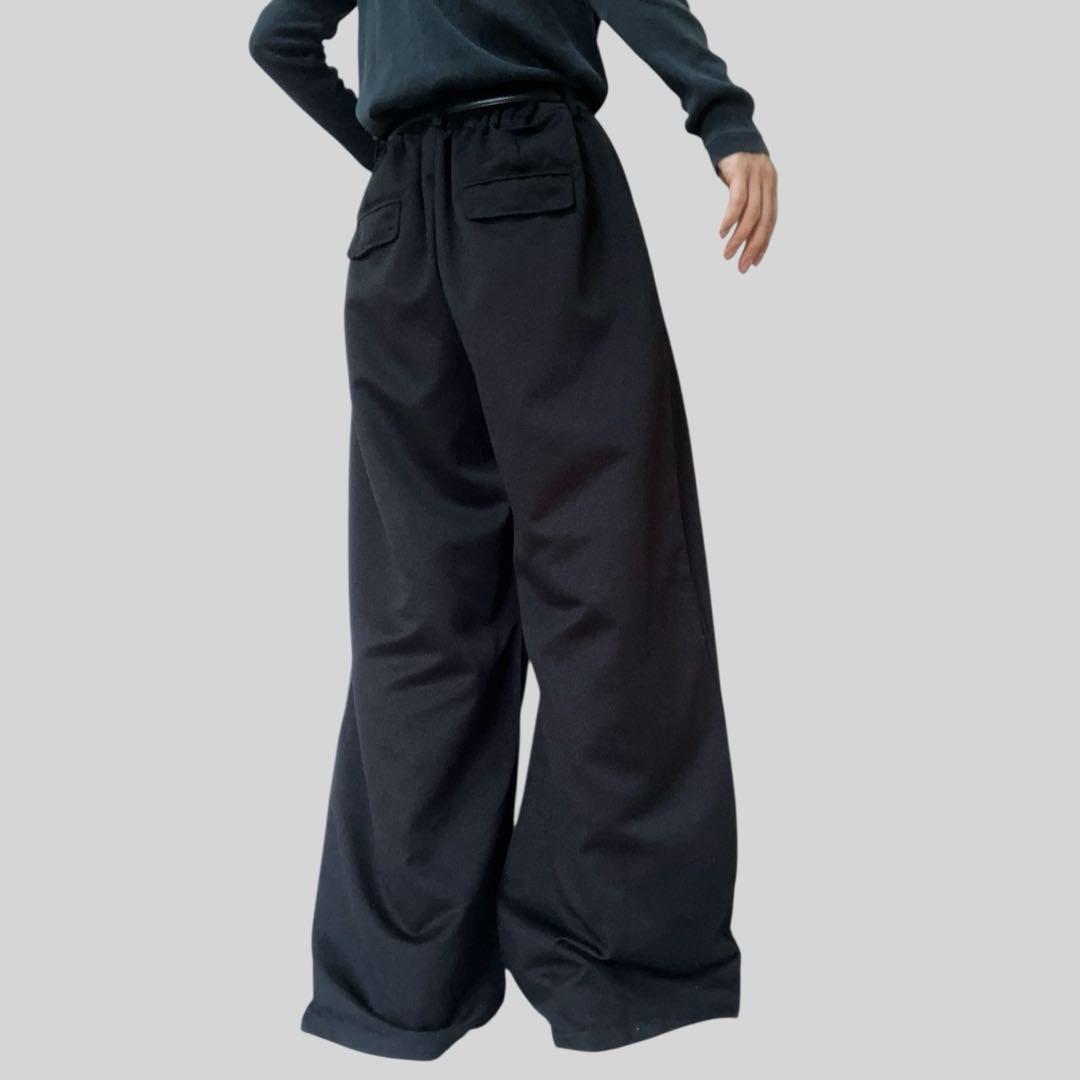 パンツ SPLIT TUCK SUPER BAGGY SLACKS (BLK) 3118