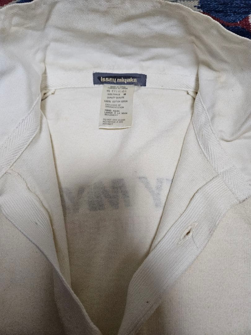 未使用　1988 ISSEY MIYAKE 長袖ポロシャツ M ホワイト