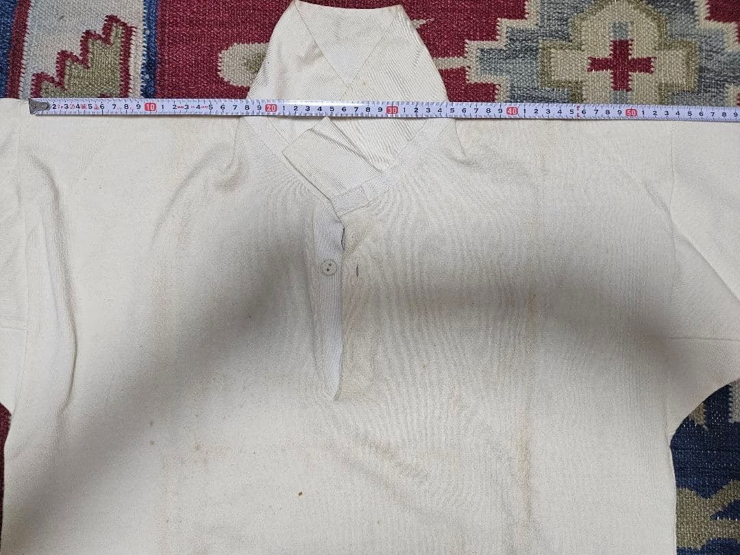 未使用　1988 ISSEY MIYAKE 長袖ポロシャツ M ホワイト