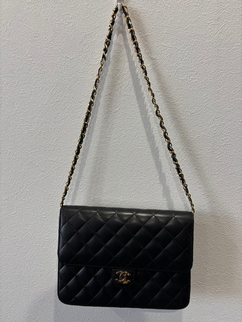 めめめ　ブラック キルティング ショルダーバッグ