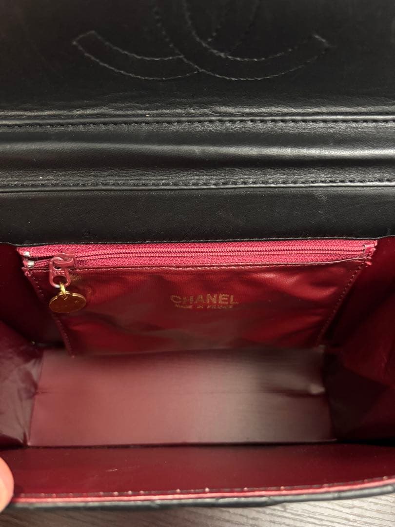 めめめ　ブラック キルティング ショルダーバッグ