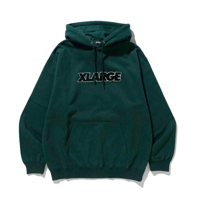 X-LARGE スタンダードロゴ フーディー Lサイズ GREEN
