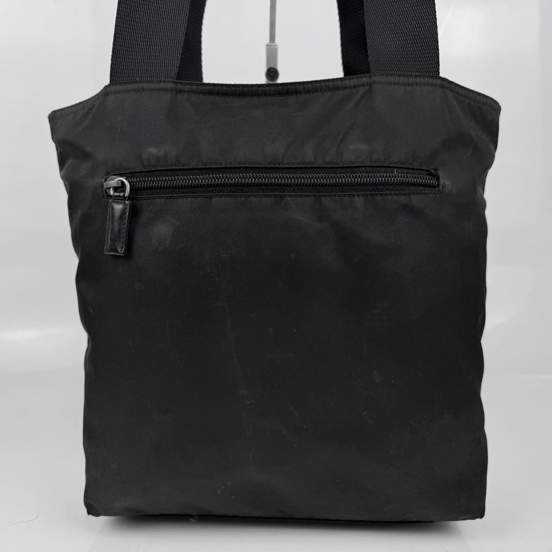 PRADA プラダ 三角ロゴ トートバッグ 肩掛けカバン ナイロン 黒 白タグ