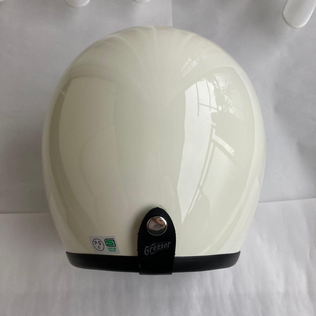 Greaser60's ジェットヘルメット アイボリー Mサイズ