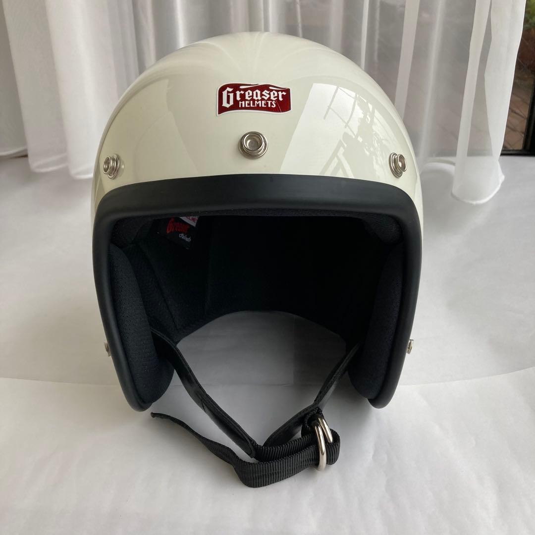 Greaser60's ジェットヘルメット アイボリー Mサイズ