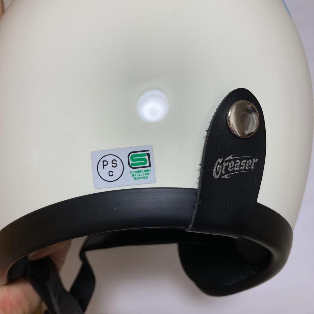 Greaser60's ジェットヘルメット アイボリー Mサイズ