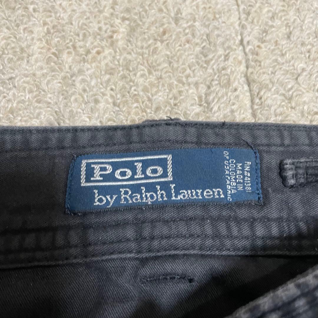 ラルフローレン コーデュロイ カーゴパンツ ダブルニー ブラック 90s