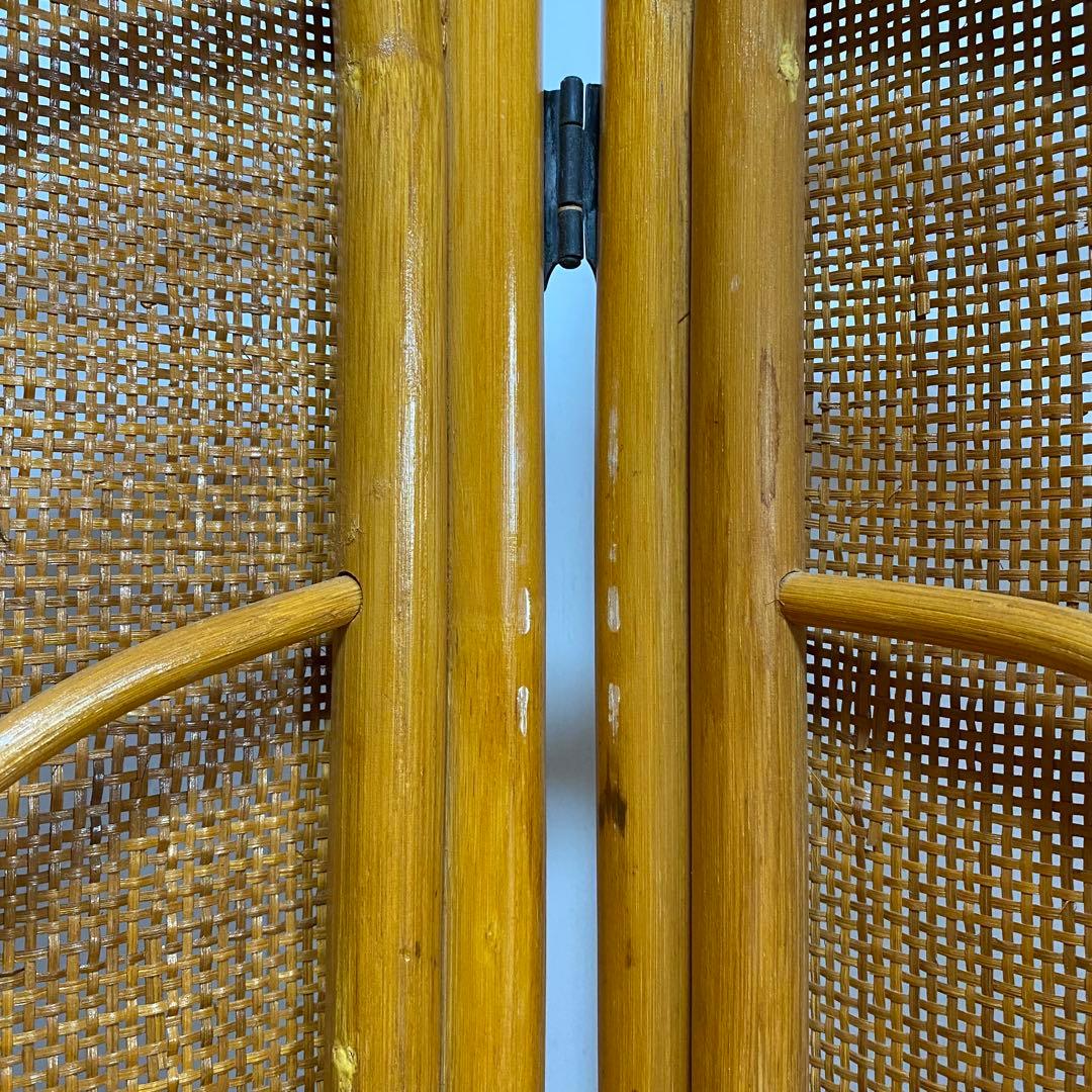 3点セット パーテーション ラタン モダン 和 格子 レトロ y9