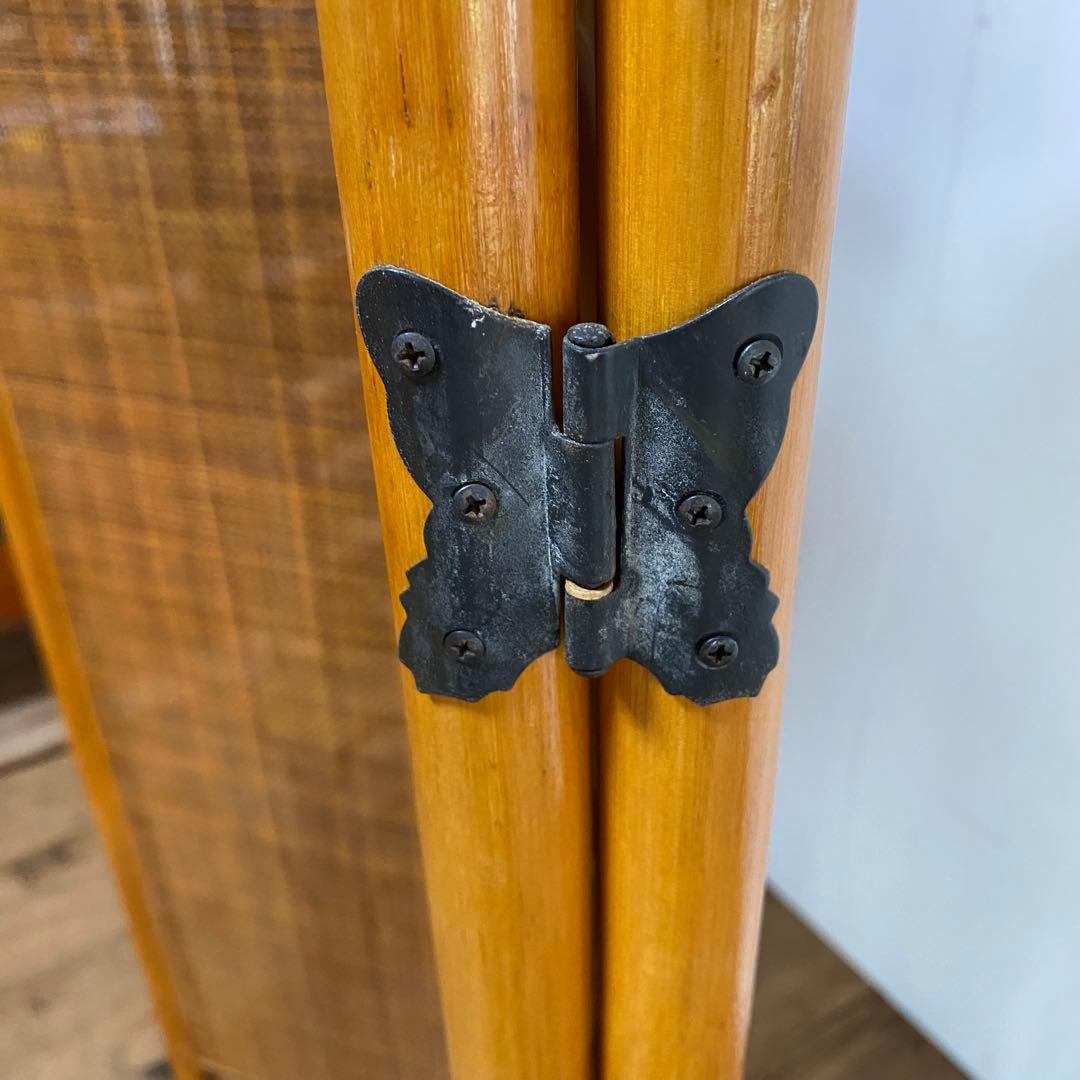 3点セット パーテーション ラタン モダン 和 格子 レトロ y9