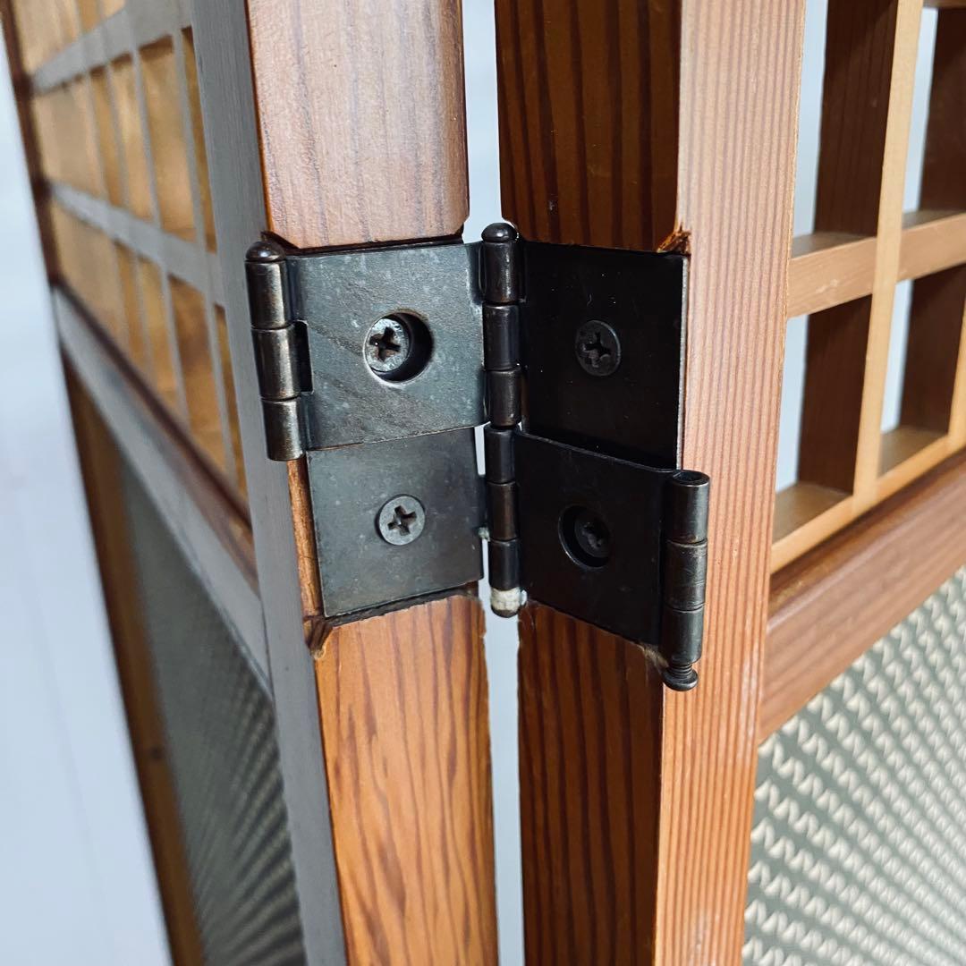 3点セット パーテーション ラタン モダン 和 格子 レトロ y9