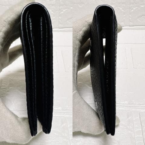 メゾンマルジェラ 2つ折り財布 コンパクトウォレット ブラック 札入れ