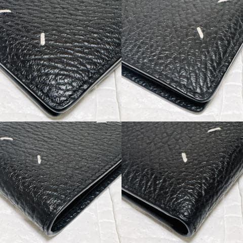 メゾンマルジェラ 2つ折り財布 コンパクトウォレット ブラック 札入れ