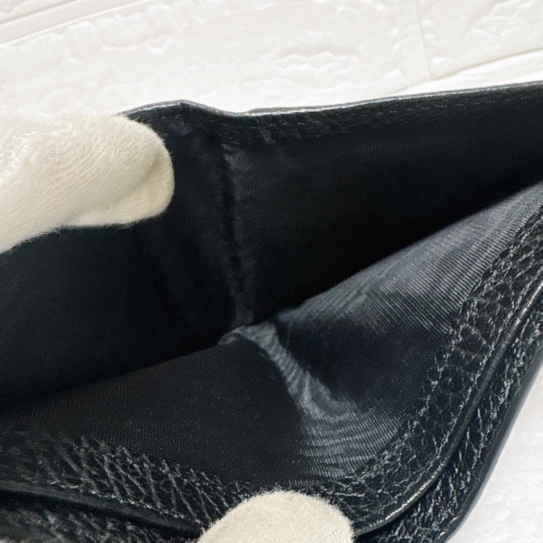 メゾンマルジェラ 2つ折り財布 コンパクトウォレット ブラック 札入れ