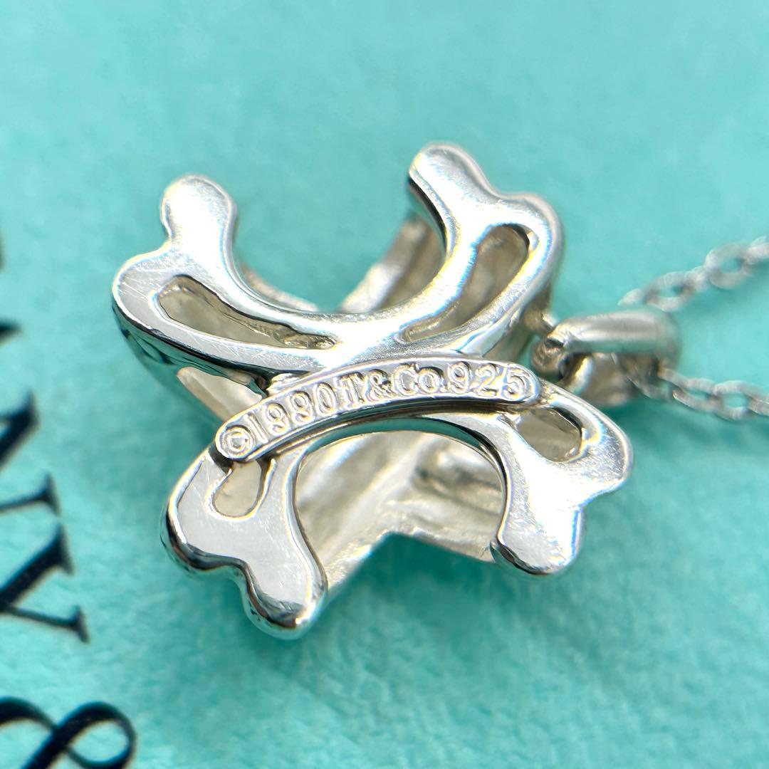 美品　ティファニー　シグネチャー　クロス　ネックレス　シルバー　社外チェーン