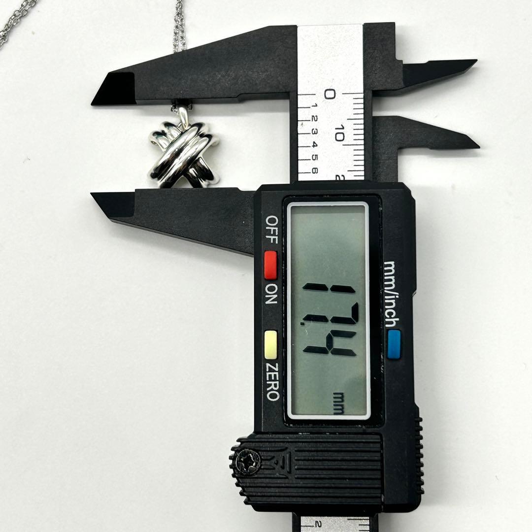 美品　ティファニー　シグネチャー　クロス　ネックレス　シルバー　社外チェーン