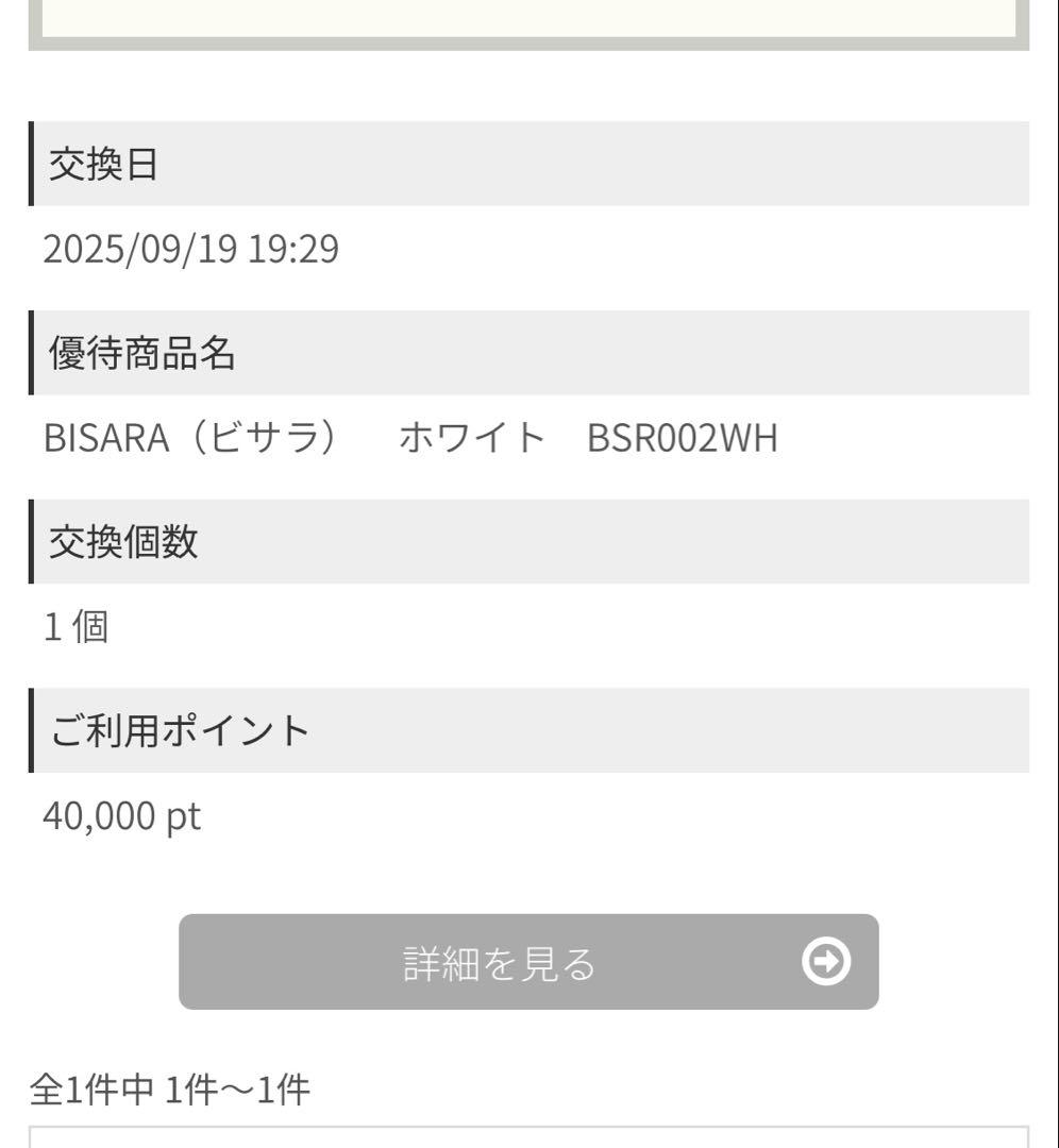 試運転のみ超美品2025製BISARAハンズフリードライヤーBSR002ホワイト