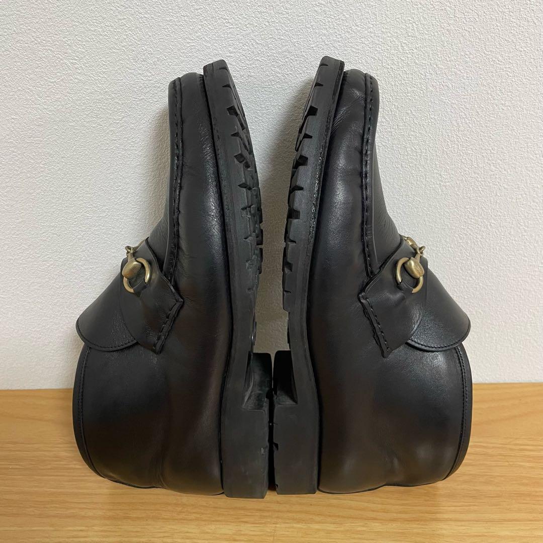 グッチ　ホースビットチャッカブーツ　レザー　黒 42.5 0067 114