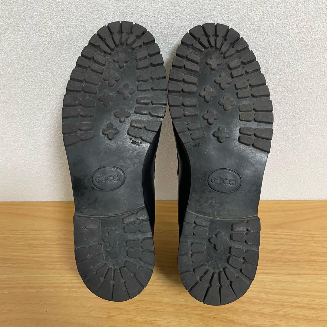 グッチ　ホースビットチャッカブーツ　レザー　黒 42.5 0067 114