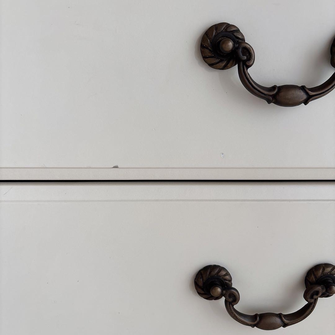 美品　フレンチカントリー　チェスト　シャビーシック　白家具　カントリー　猫脚　棚