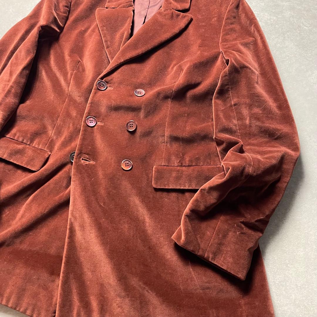 ajフランス製A.P.C. ベロアダブルテーラードジャケット ワインレッド