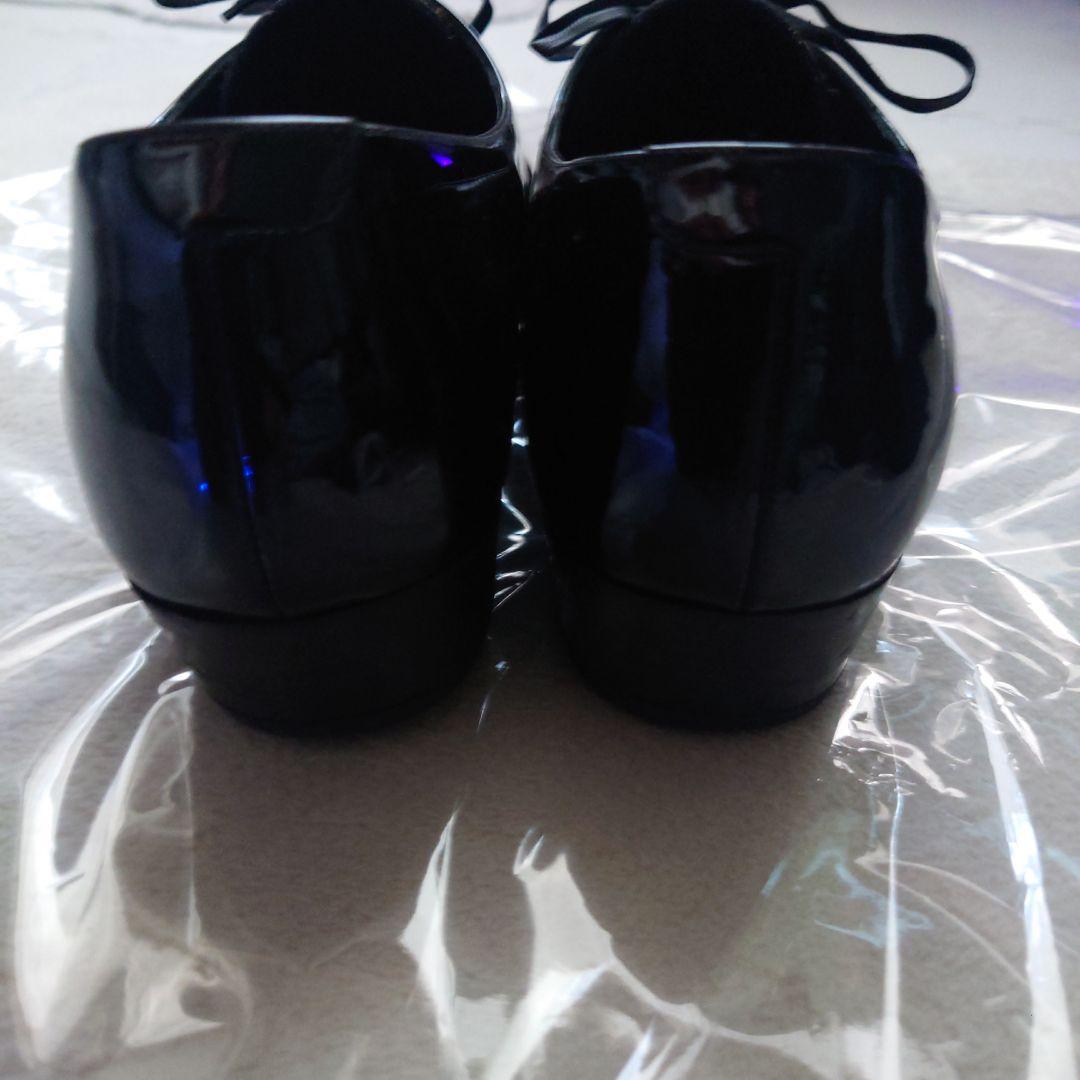 セリーヌ39（25.5）レオパードハラコポニーヘア切替パテントレザーシューズ