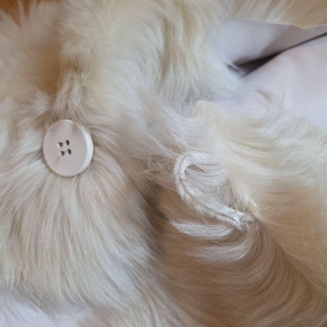 新品　カールドノヒュー　アイボリー ファーストール