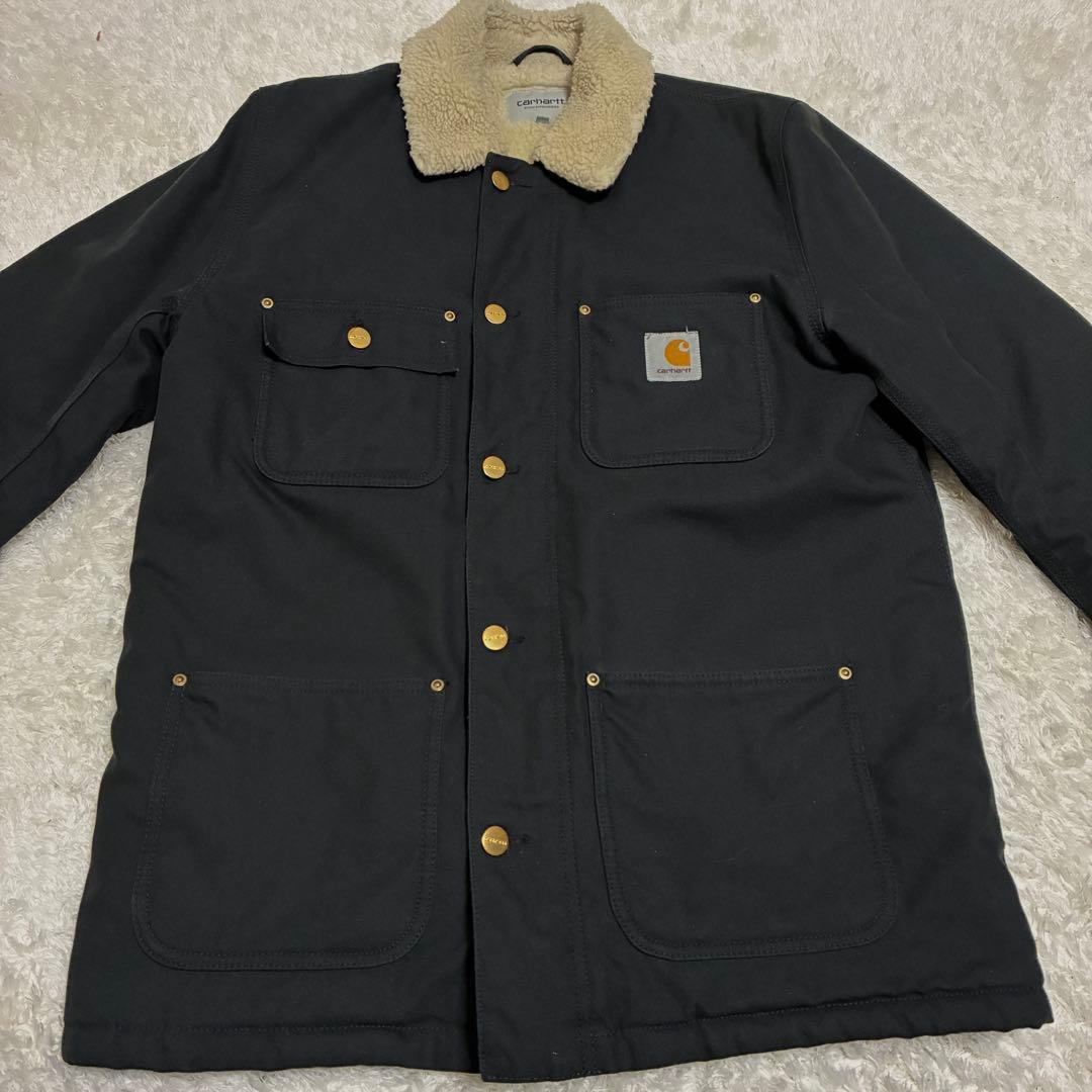 【NBW】カーハートWIP★裏地ボアジャケット　カバーオール　人気サイズL